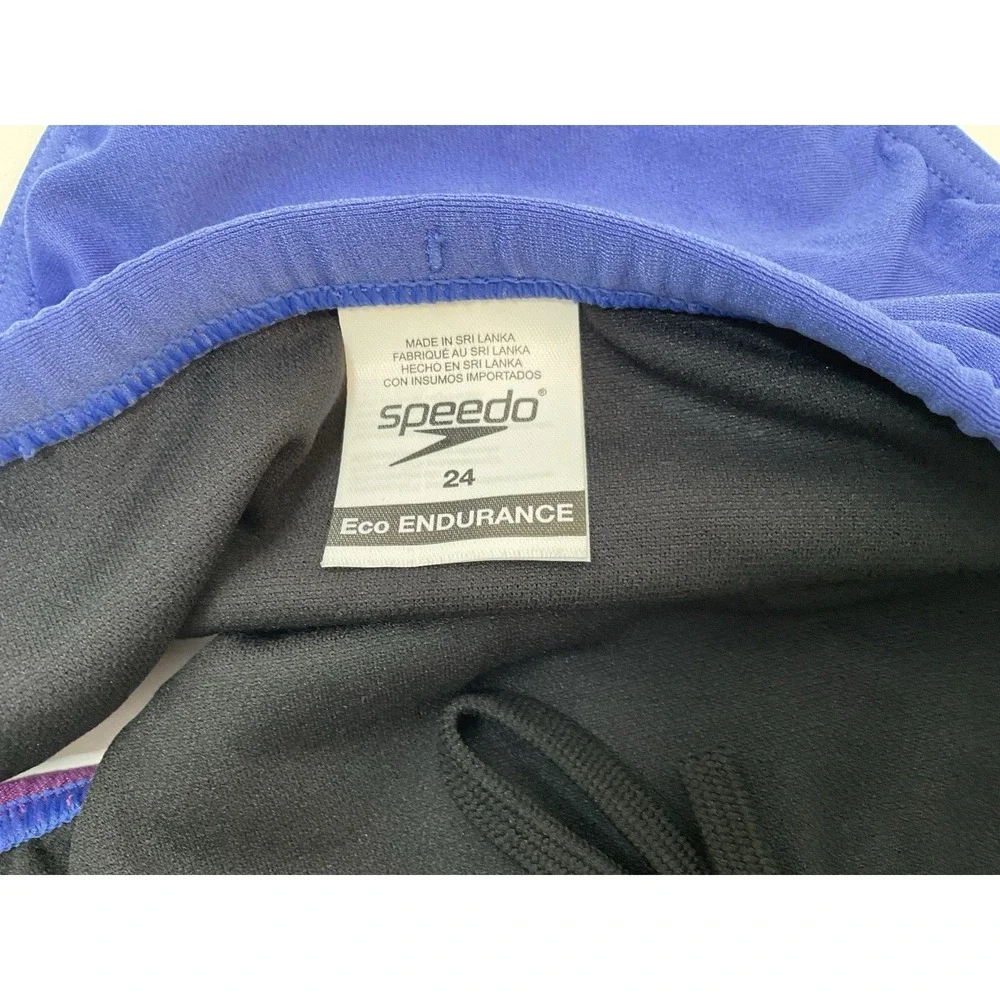NWT Men's Speedo Vibe Collection Eco Endurance Brief Swim Trunks Dazzle Blue 24